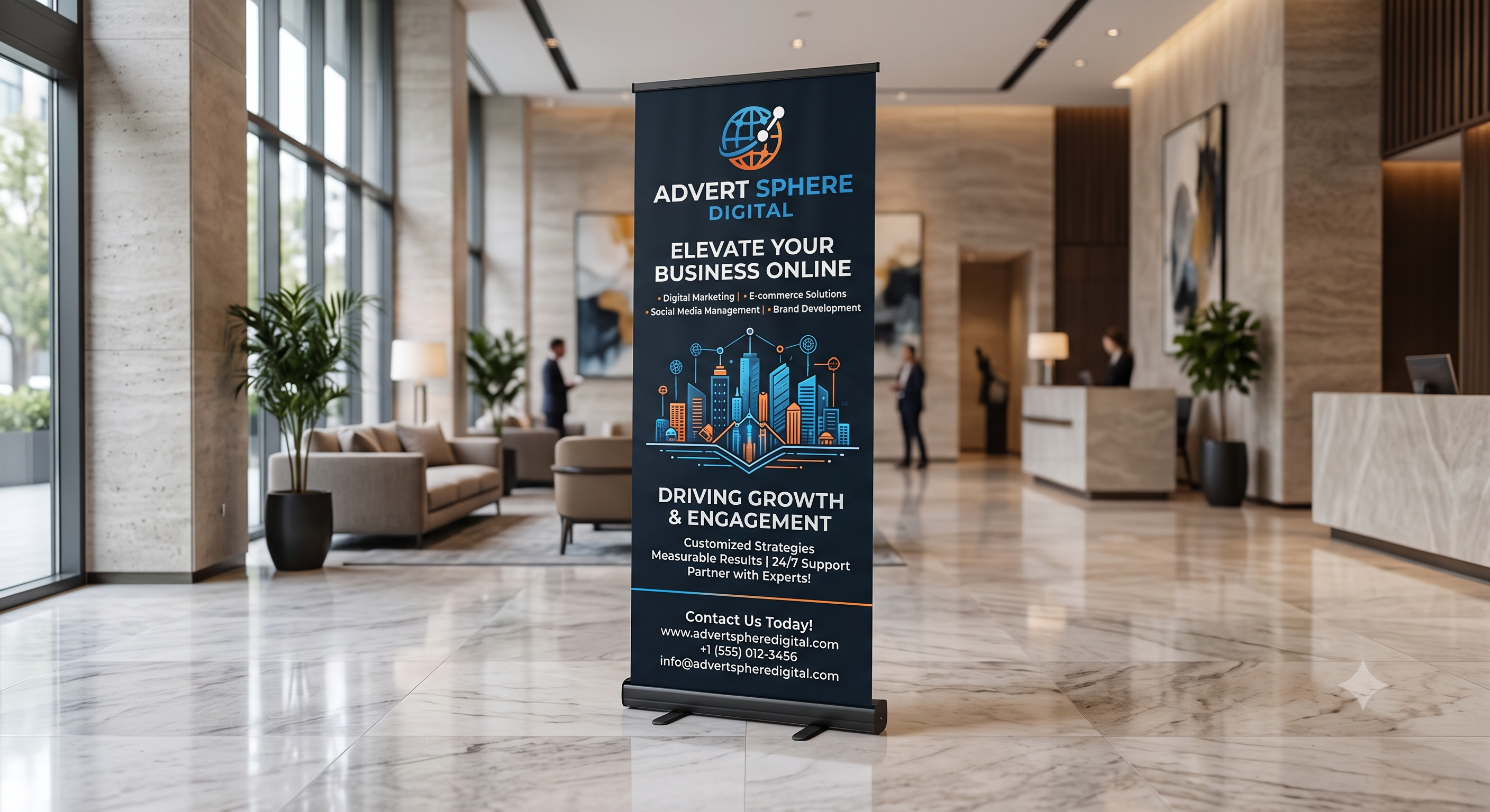 Premium Roll Up Standee Printing - Waterproof HD Print | PAN India Delivery