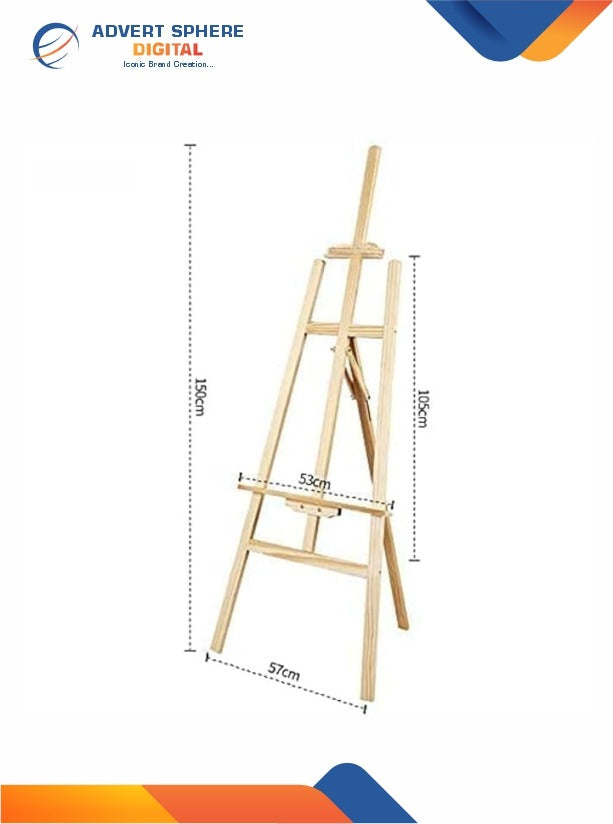 Wooden Easel Stand – Premium Pine Wood Display & Painting Easel